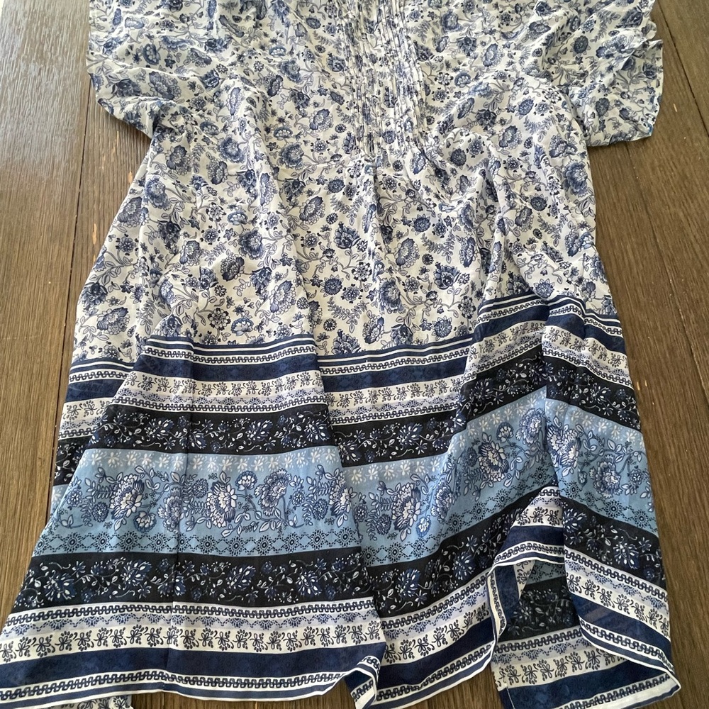 Japna blue and white floral camisole/swim cover OS, new with tags